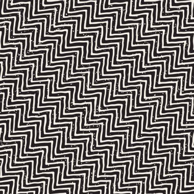 El ile Dikişsiz desen fırça darbeleriyle çizilmiş. Doodle grunge illüstrasyon mürekkep. Geometrik vektör desen.