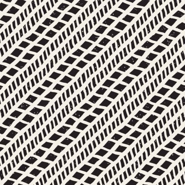 El ile Dikişsiz desen fırça darbeleriyle çizilmiş. Doodle grunge illüstrasyon mürekkep. Geometrik vektör desen.