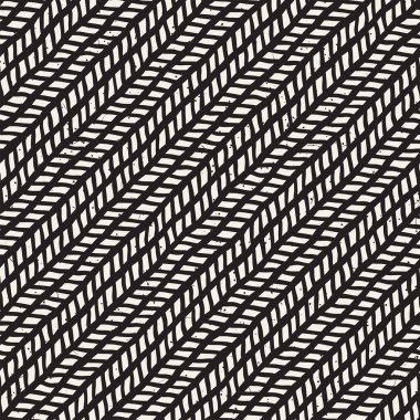 El ile Dikişsiz desen fırça darbeleriyle çizilmiş. Doodle grunge illüstrasyon mürekkep. Geometrik vektör desen.