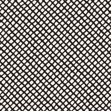 El ile Dikişsiz desen fırça darbeleriyle çizilmiş. Doodle grunge illüstrasyon mürekkep. Geometrik vektör desen.