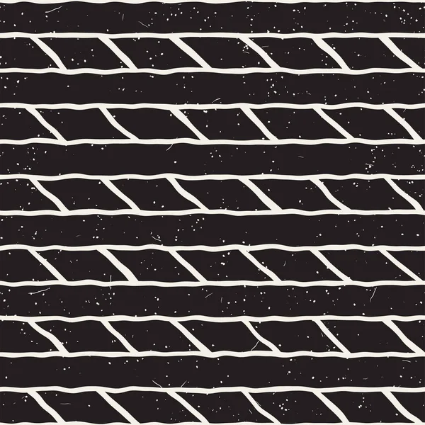 Naadloze patroon met hand getrokken penseelstreken te wijzigen. Inkt doodle grunge illustratie. Geometrische vector patroon. — Stockvector