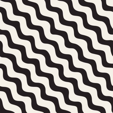 El ile Seamless Modeli dalgalar çizilmiş. Arka plan dalgalı fırça darbeleriyle. Siyah ve beyaz serbest doku hatları.
