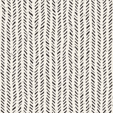 El ile Dikişsiz desen fırça darbeleriyle çizilmiş. Doodle grunge illüstrasyon mürekkep. Geometrik vektör desen.