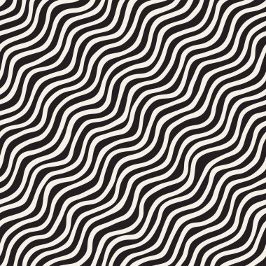 El ile Seamless Modeli dalgalar çizilmiş. Arka plan dalgalı fırça darbeleriyle. Siyah ve beyaz serbest doku hatları.
