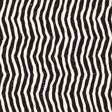 El ile Dikişsiz desen fırça darbeleriyle çizilmiş. Doodle grunge illüstrasyon mürekkep. Geometrik vektör desen.