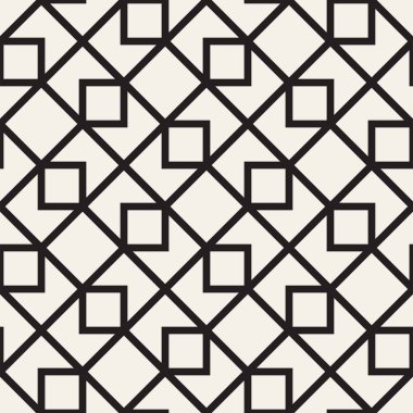 Vektör sorunsuz siyah ve beyaz çizgiler desen arka plan. Süsleme fayans geometrik şekiller çapraz.