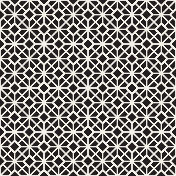 Soyut geometrik çizgiler kafes desen. Sorunsuz vektör arka plan. Siyah ve beyaz basit Yinelenen doku.