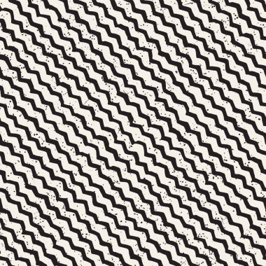 Seamless modeli el fırça darbeleri çekilmiş. Doodle grunge illüstrasyon mürekkep. Geometrik tek renkli vektör desen.