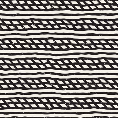 Seamless modeli el fırça darbeleri çekilmiş. Doodle grunge illüstrasyon mürekkep. Geometrik tek renkli vektör desen.