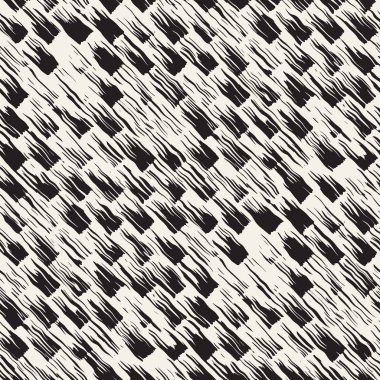 Vektör Dikişsiz desen fırça çizgileri ve vuruş. Siyah ve beyaz arka plan mürekkep elemanları ile. El doku boyalı.