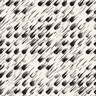 Vektör Dikişsiz desen fırça çizgileri ve vuruş. Siyah ve beyaz arka plan mürekkep elemanları ile. El doku boyalı.
