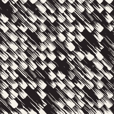 Vektör Dikişsiz desen fırça çizgileri ve vuruş. Siyah ve beyaz arka plan mürekkep elemanları ile. El doku boyalı.
