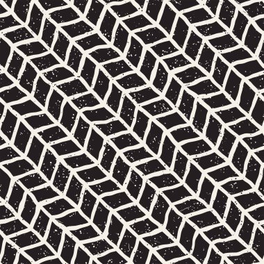 Seamless modeli el fırça darbeleri çekilmiş. Doodle grunge illüstrasyon mürekkep. Geometrik tek renkli vektör desen.