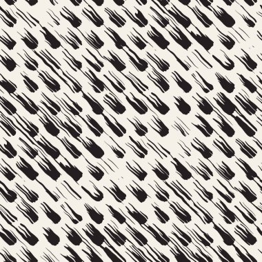 Vektör Dikişsiz desen fırça çizgileri ve vuruş. Siyah ve beyaz arka plan mürekkep elemanları ile. El doku boyalı.