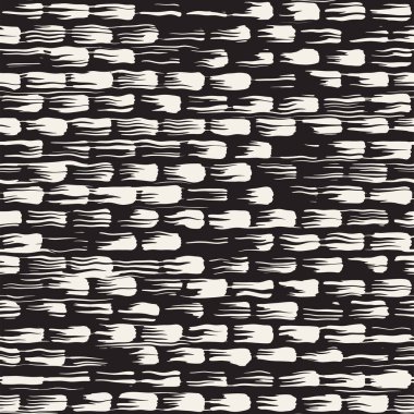 Vektör Dikişsiz desen fırça çizgileri ve vuruş. Siyah ve beyaz arka plan mürekkep elemanları ile. El doku boyalı.