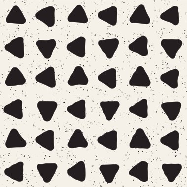 El ile Seamless Modeli hatları çizilmiş. Arka plan serbest fırça darbeleriyle. Siyah ve beyaz doku. Kağıt ambalaj için süsleme.