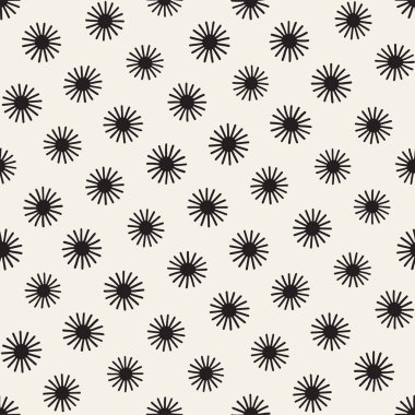 Vektör sorunsuz sunburst şekiller serbest desen. Arka plan yuvarlak fırça darbeleriyle. Elle çizilmiş doku