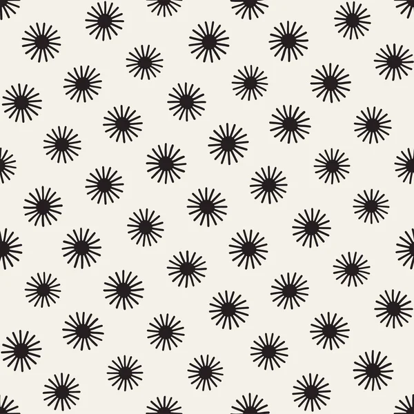 Vektör sorunsuz sunburst şekiller serbest desen. Arka plan yuvarlak fırça darbeleriyle. Elle çizilmiş doku
