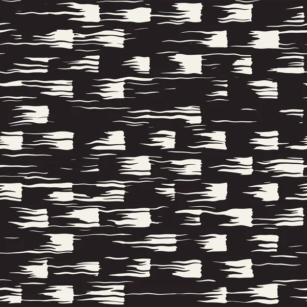 Vektör Dikişsiz desen fırça çizgileri ve vuruş. Siyah ve beyaz arka plan mürekkep elemanları ile. El doku boyalı.