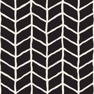 Seamless modeli el fırça darbeleri çekilmiş. Doodle grunge illüstrasyon mürekkep. Geometrik tek renkli vektör desen.