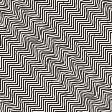 Seamless modeli el fırça darbeleri çekilmiş. Doodle grunge illüstrasyon mürekkep. Geometrik tek renkli vektör desen.