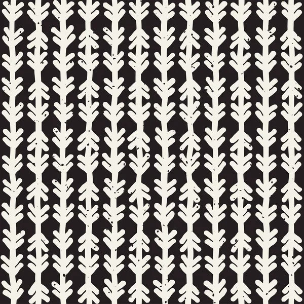 El ile Seamless Modeli hatları çizilmiş. Arka plan serbest fırça darbeleriyle. Siyah ve beyaz doku. Kağıt ambalaj için süsleme.