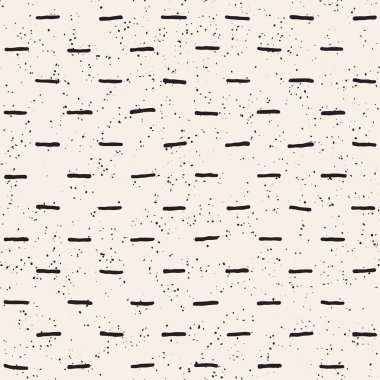 El ile Seamless Modeli hatları çizilmiş. Arka plan serbest fırça darbeleriyle. Siyah ve beyaz doku. Kağıt ambalaj için süsleme.