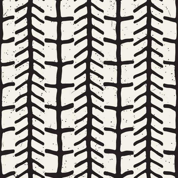 Patrón sin costuras dibujado a mano pinceladas. Ilustración de garabatos de tinta. Patrón geométrico vectorial monocromo . — Archivo Imágenes Vectoriales