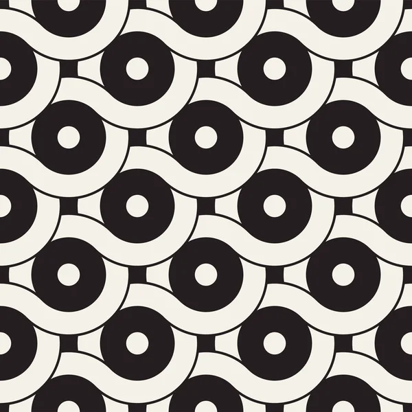 Vektör kesintisiz geometrik desen çizgiler ile daireler oluşur. Modern şık yuvarlanmış çizgiler doku. Yinelenen arka plan