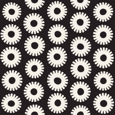 Vektör sorunsuz sunburst şekiller serbest desen. Arka plan yuvarlak fırça darbeleriyle. Elle çizilmiş doku