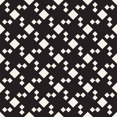 Vektör kesintisiz geometrik desen çapraz tarama. Grafik veya arka plan geçti. Damalı motif. Crosshatched hatlarının kesintisiz siyah beyaz doku. Kafes basit kumaş baskı.