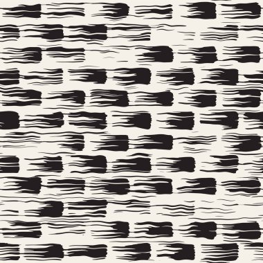 Vektör Dikişsiz desen fırça çizgileri ve vuruş. Siyah ve beyaz arka plan mürekkep elemanları ile. El doku boyalı.