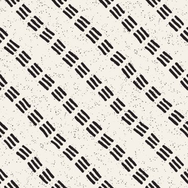 El ile Seamless Modeli hatları çizilmiş. Arka plan serbest fırça darbeleriyle. Siyah ve beyaz doku. Kağıt ambalaj için süsleme.