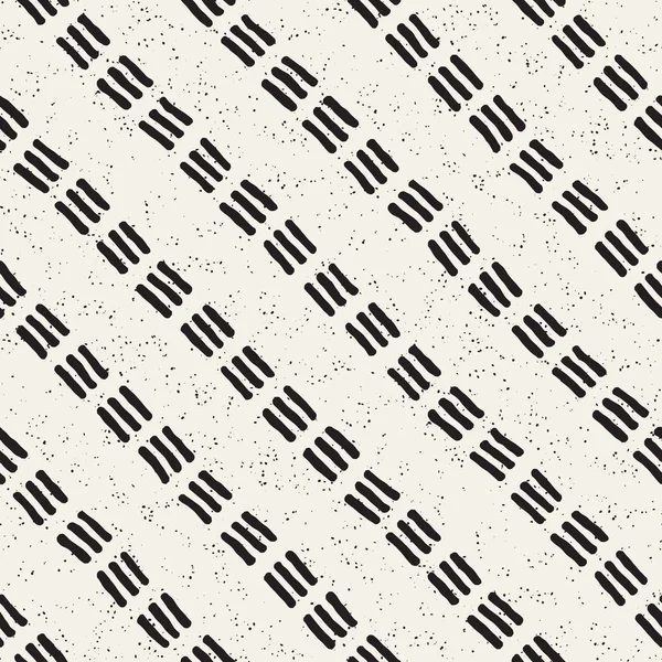 El ile Seamless Modeli hatları çizilmiş. Arka plan serbest fırça darbeleriyle. Siyah ve beyaz doku. Kağıt ambalaj için süsleme.