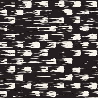 Vektör Dikişsiz desen fırça çizgileri ve vuruş. Siyah ve beyaz arka plan mürekkep elemanları ile. El doku boyalı.