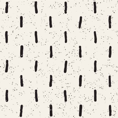 El ile Seamless Modeli hatları çizilmiş. Arka plan serbest fırça darbeleriyle. Siyah ve beyaz doku. Kağıt ambalaj için süsleme.