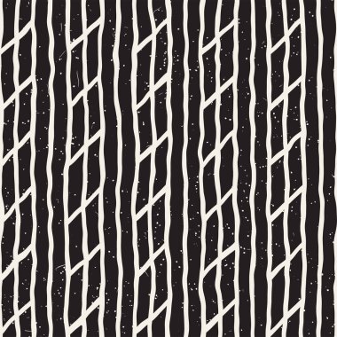 Seamless modeli el fırça darbeleri çekilmiş. Doodle grunge illüstrasyon mürekkep. Geometrik tek renkli vektör desen.