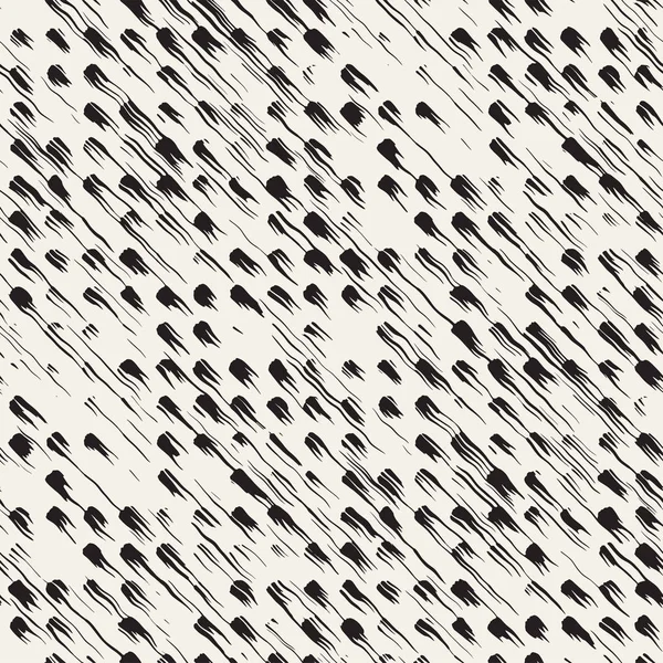 Vektör Dikişsiz desen fırça çizgileri ve vuruş. Siyah ve beyaz arka plan mürekkep elemanları ile. El doku boyalı.