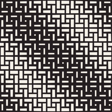 Yinelenen dikdörtgen yarı ton. Modern geometrik kafes doku. Vektör Dikişsiz tek renkli desen