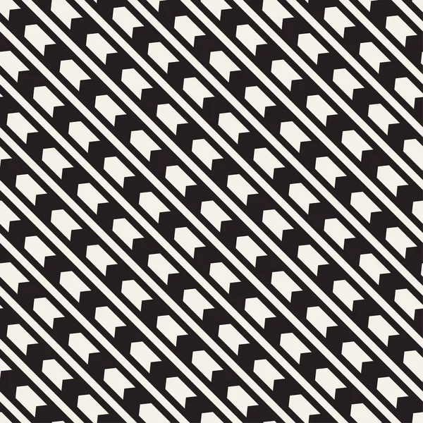 Modèle de ligne de zigzag sans couture vectorielle. Fond géométrique abstrait. Répéter fond de treillis monochrome — Image vectorielle