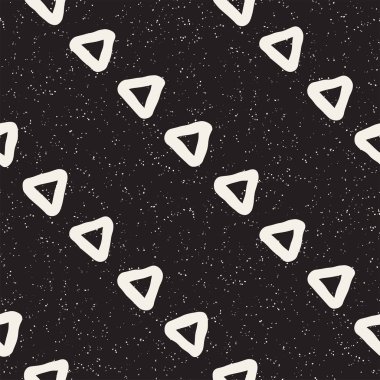 El ile Seamless Modeli hatları çizilmiş. Arka plan serbest fırça darbeleriyle. Siyah ve beyaz doku. Kağıt ambalaj için süsleme.