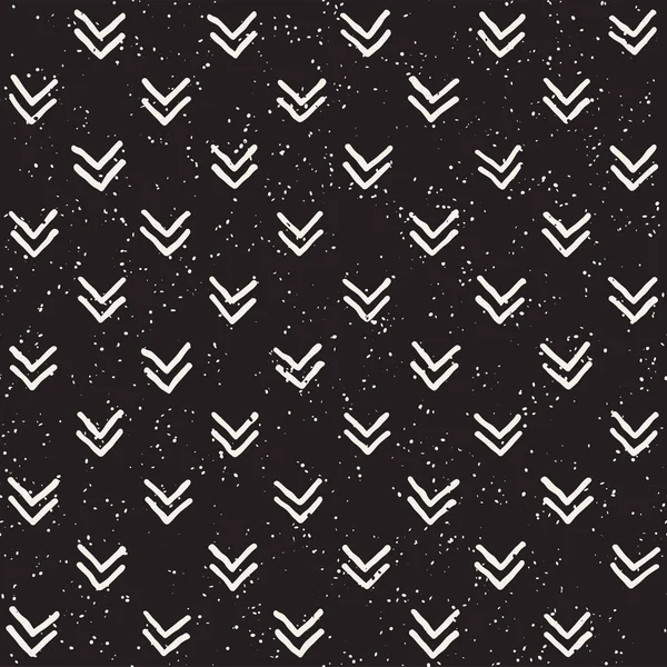 El ile Seamless Modeli hatları çizilmiş. Arka plan serbest fırça darbeleriyle. Siyah ve beyaz doku. Kağıt ambalaj için süsleme.