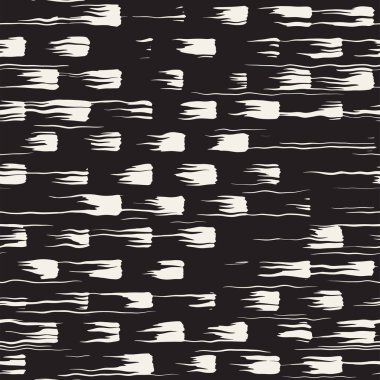 Vektör Dikişsiz desen fırça çizgileri ve vuruş. Siyah ve beyaz arka plan mürekkep elemanları ile. El doku boyalı.