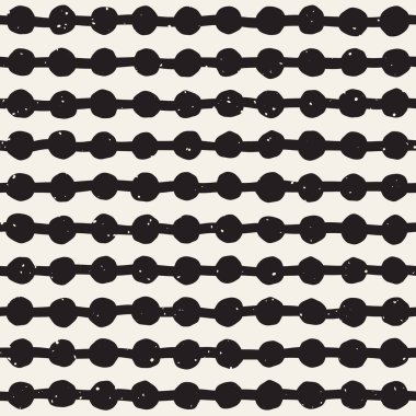 El ile Seamless Modeli hatları çizilmiş. Arka plan serbest fırça darbeleriyle. Siyah ve beyaz doku. Kağıt ambalaj için süsleme.