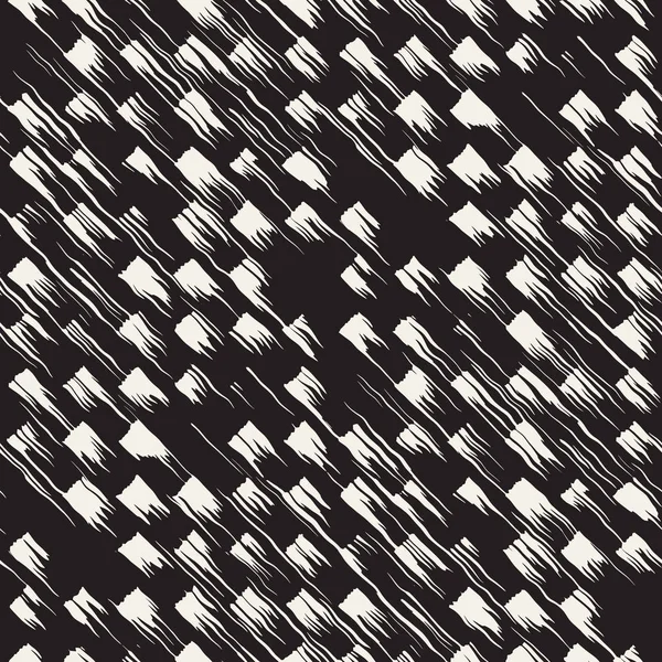 벡터 브러시 줄무늬와 선 완벽 한 패턴입니다. 흑백 잉크 요소와 배경입니다. 손으로 그린 그런 지 질감. — 스톡 벡터