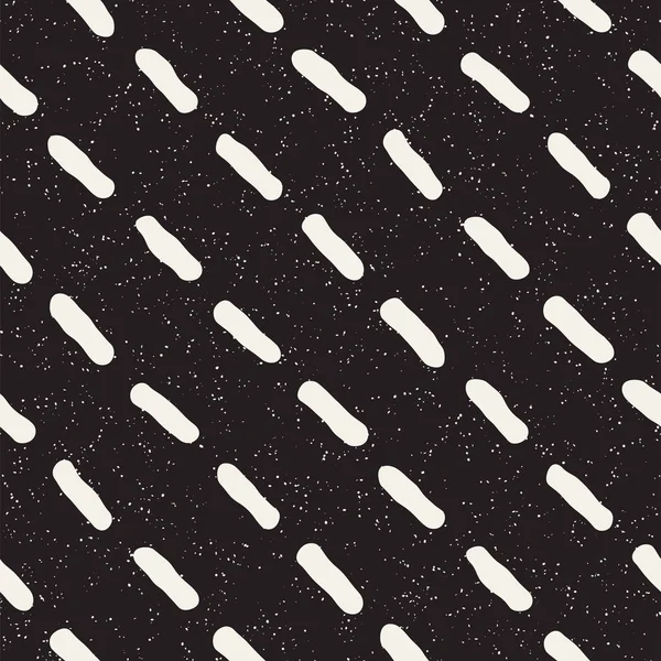 El çekilmiş siyah beyaz mürekkep soyut seamless modeli. Vektör şık doku. Tek renkli geometrik shappes boya fırça satırları