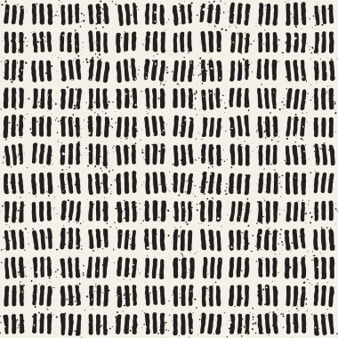 El ile Seamless Modeli hatları çizilmiş. Arka plan serbest fırça darbeleriyle. Siyah ve beyaz doku. Kağıt ambalaj için süsleme.