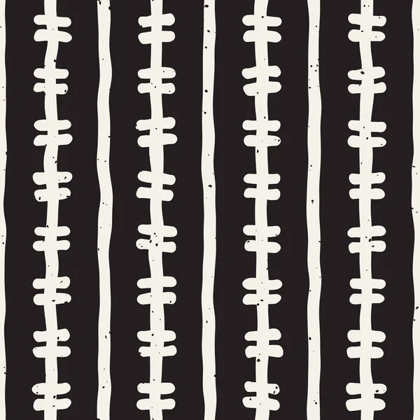 El ile Seamless Modeli hatları çizilmiş. Arka plan serbest fırça darbeleriyle. Siyah ve beyaz doku. Kağıt ambalaj için süsleme.