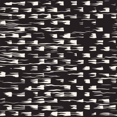 Vektör Dikişsiz desen fırça çizgileri ve vuruş. Siyah ve beyaz arka plan mürekkep elemanları ile. El doku boyalı.