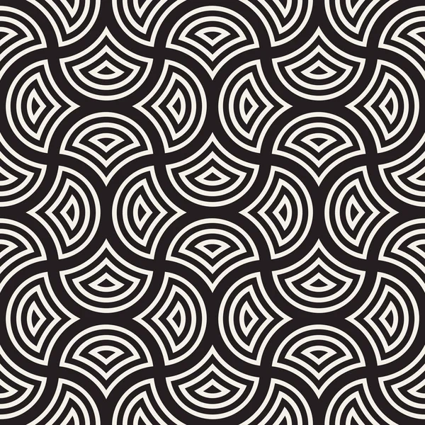 Vektör sorunsuz yuvarlak hatları desen. Geometrik arka plan tasarlamak. Dairesel geometrik döşeme kafes